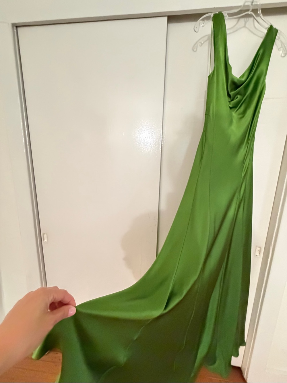 Anna Quan Keira Dress Satin Fern Green - Picture 7 of 10